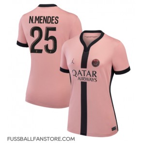 Paris Saint-Germain Nuno Mendes #25 Replik 3rd trikot Damen 2024-25 Kurzarm